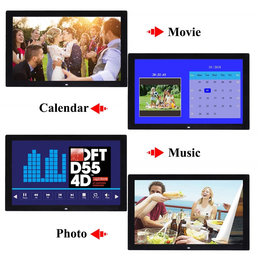 Picture Frame - กรอบรูปดิจิตอลแบบพกพาขนาด 10.1 นิ้ว ราคาประหยัด สำหรับเล่นวิดีโอและภาพถ่ายภาษาอังกฤษ