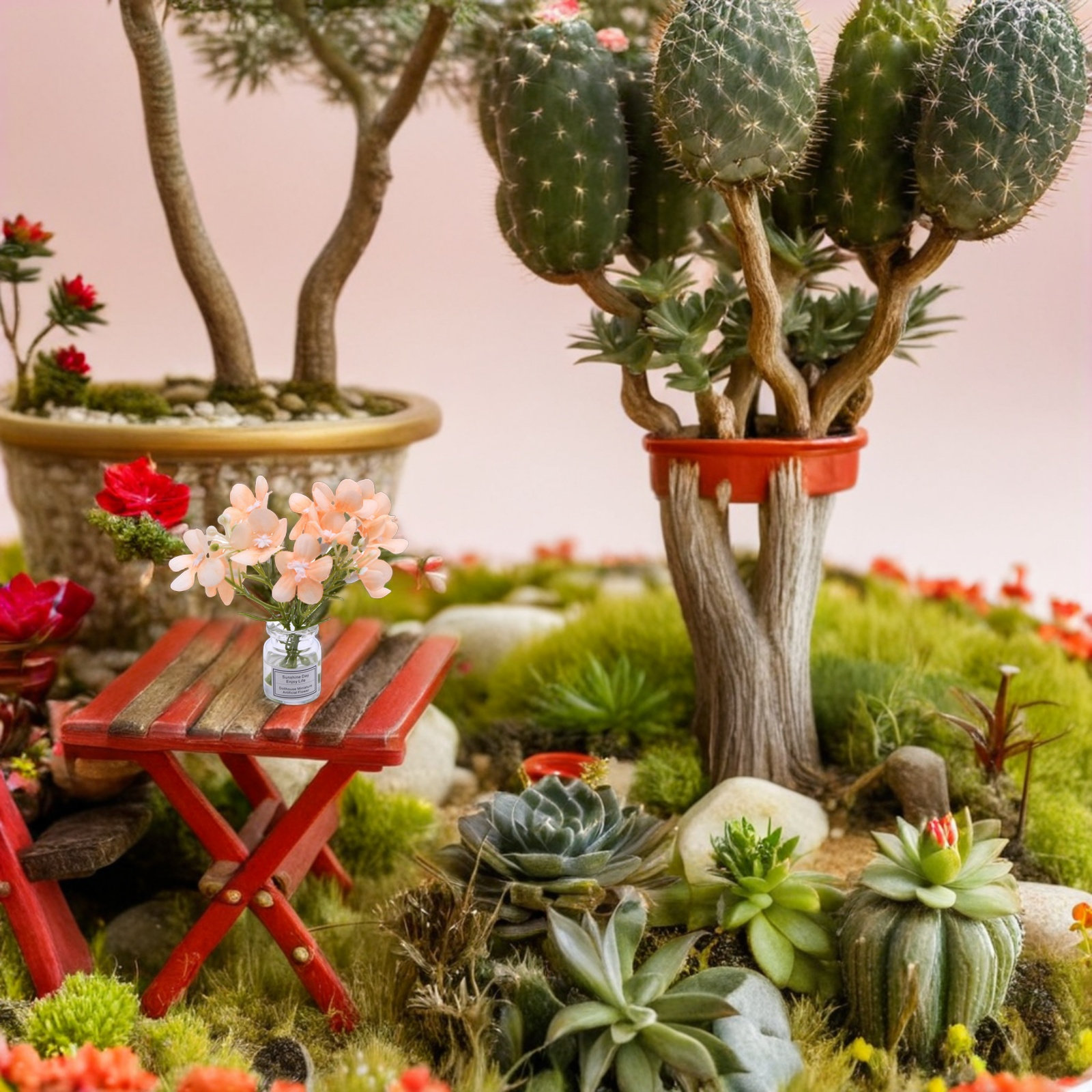 ชุดแจกันดอกไม้จิ๋ว 3 ชิ้น สำหร - Vase Decor บทวิจารณ์และราคา