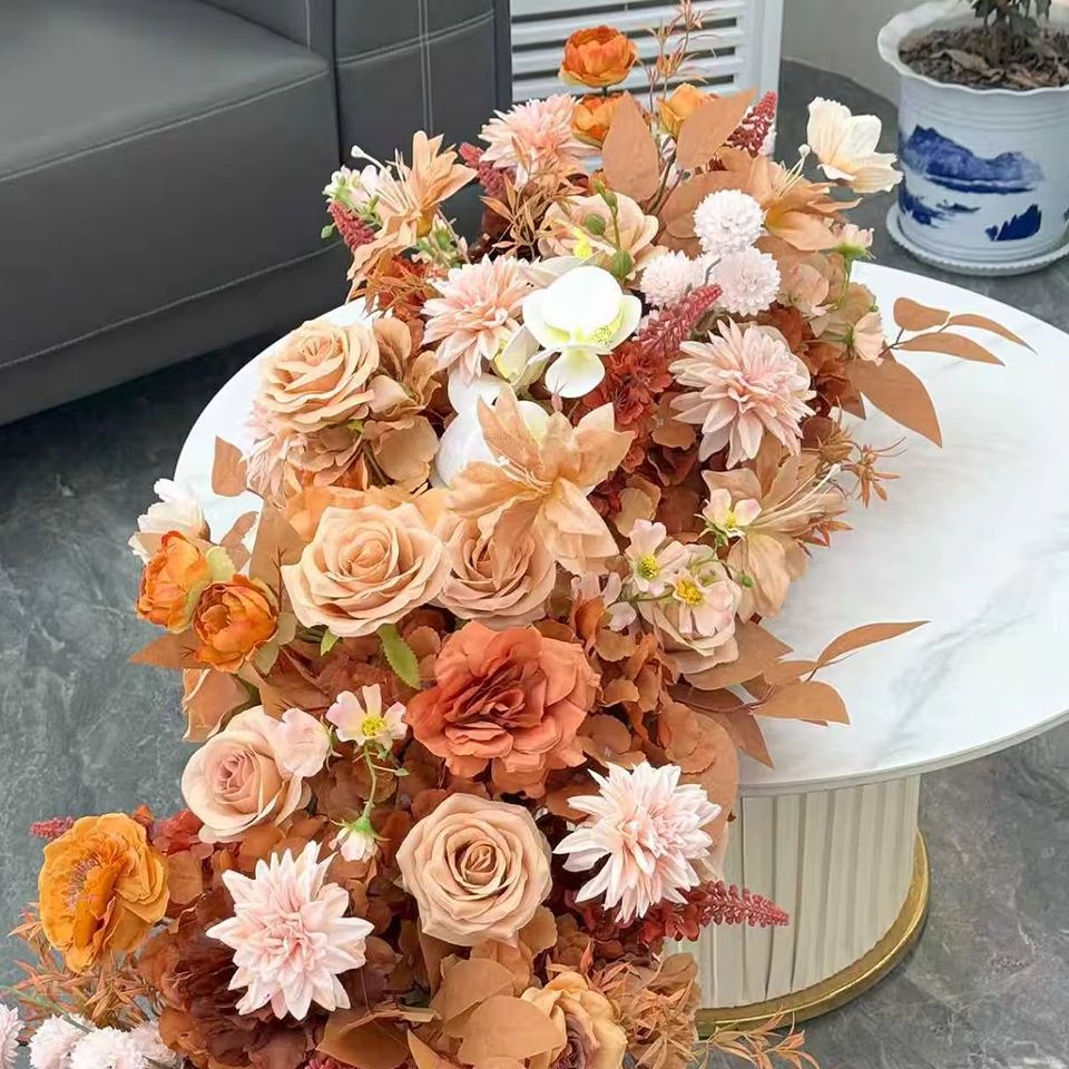ผ้าปูโต๊ะลายดอกไม้สีส้มคาราเมล - Table Runner บทวิจารณ์และราคา