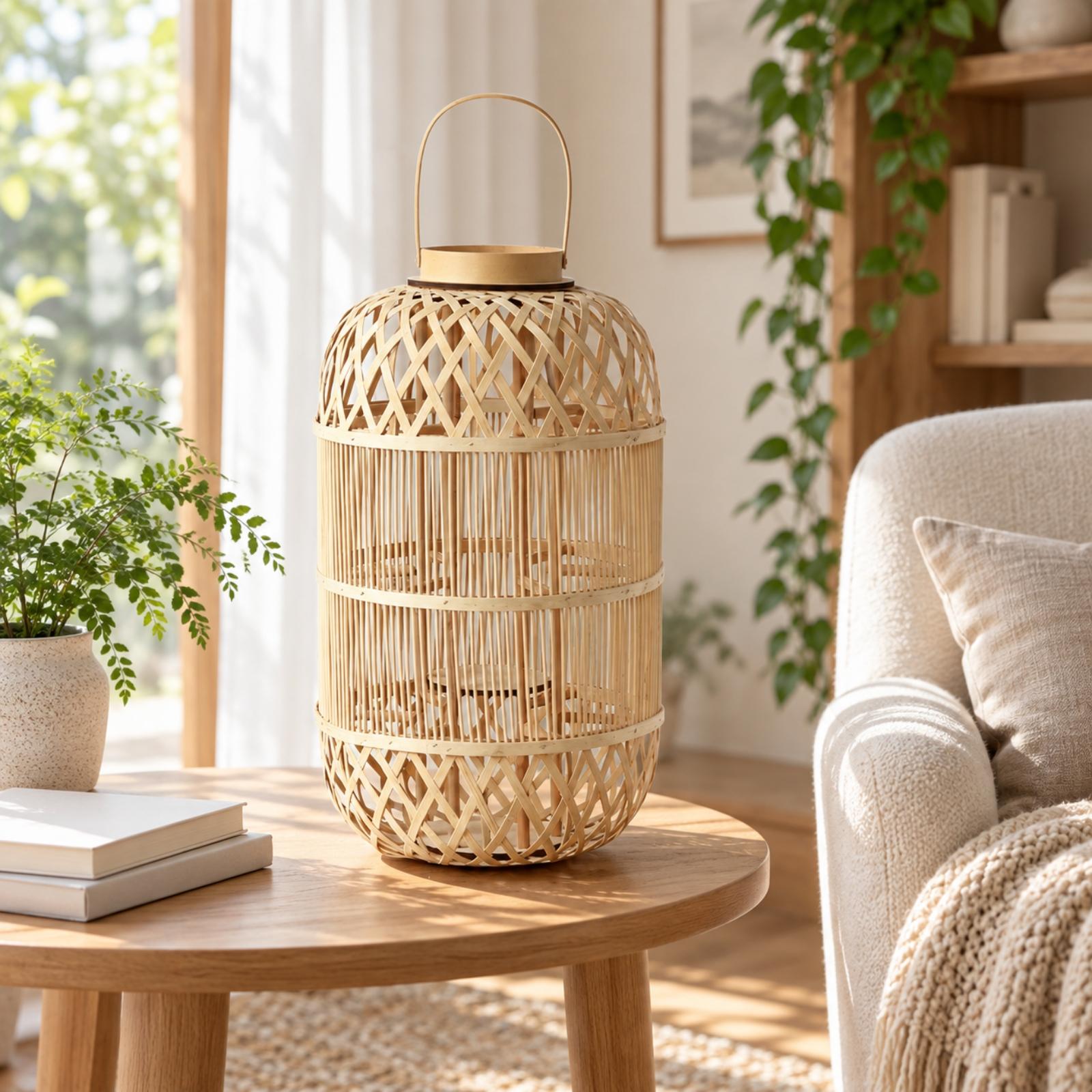 โคมเทียนไม้ไผ่ตกแต่งสำหรับโต๊ะ - Candle Holder Decor บทวิจารณ์และราคา