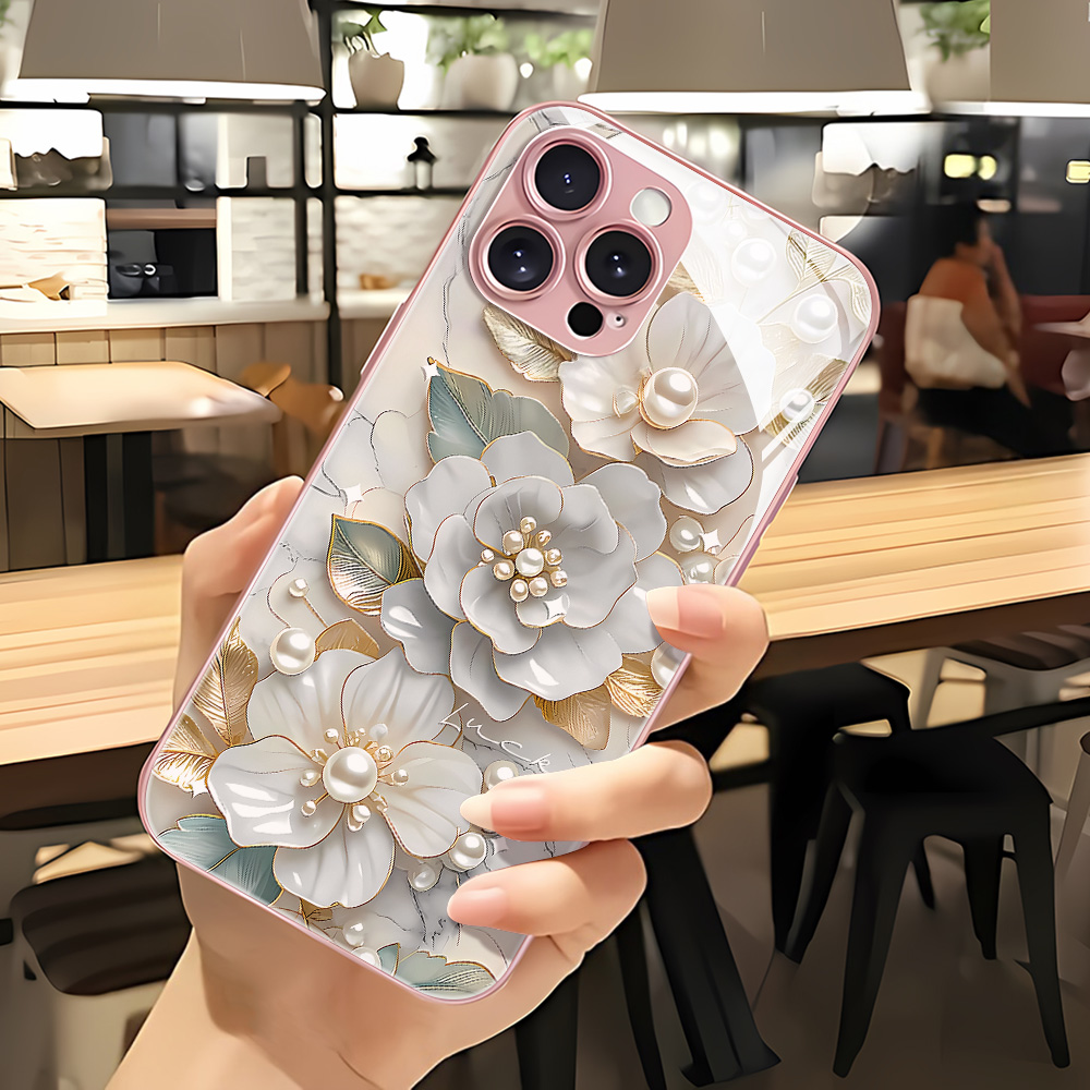 เคสโทรศัพท์กระจกนิรภัยลายดอกไม - Vase Decor บทวิจารณ์และราคา