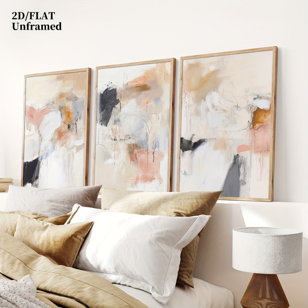 ภาพตกแต่งผนังลายเส้นนามธรรมสีเ - Abstract Canvas Set บทวิจารณ์และราคา