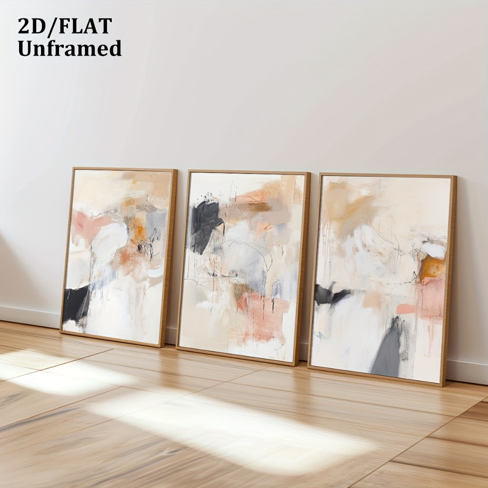 ภาพตกแต่งผนังลายเส้นนามธรรมสีเ - Abstract Canvas Set บทวิจารณ์และราคา