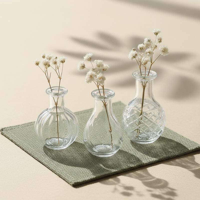 { # 1 ชิ้น แจกันแก้วจิ๋ว ของตก - Vase Decor บทวิจารณ์และราคา