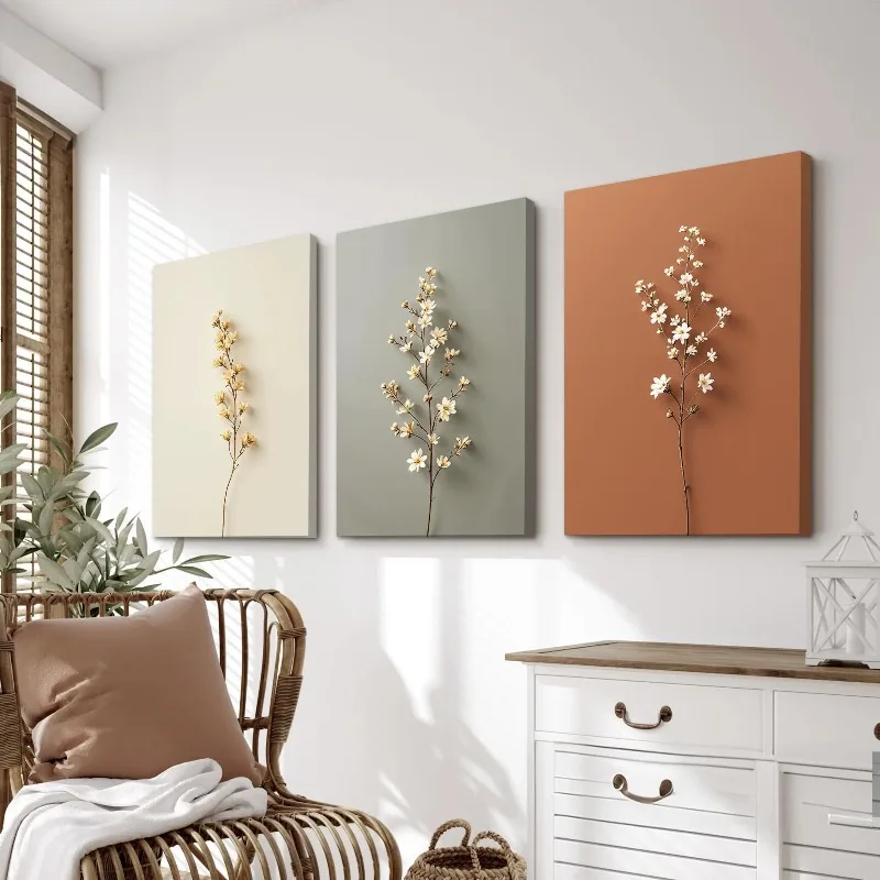 ภาพวาดแคนวาสไร้กรอบ 3 ชิ้น หลา - Abstract Canvas Set บทวิจารณ์และราคา