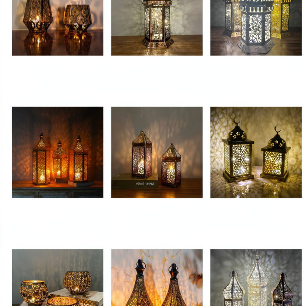 โคมไฟเทียนเหล็กสไตล์โมร็อกโกแบ - Candle Holder Decor บทวิจารณ์และราคา
