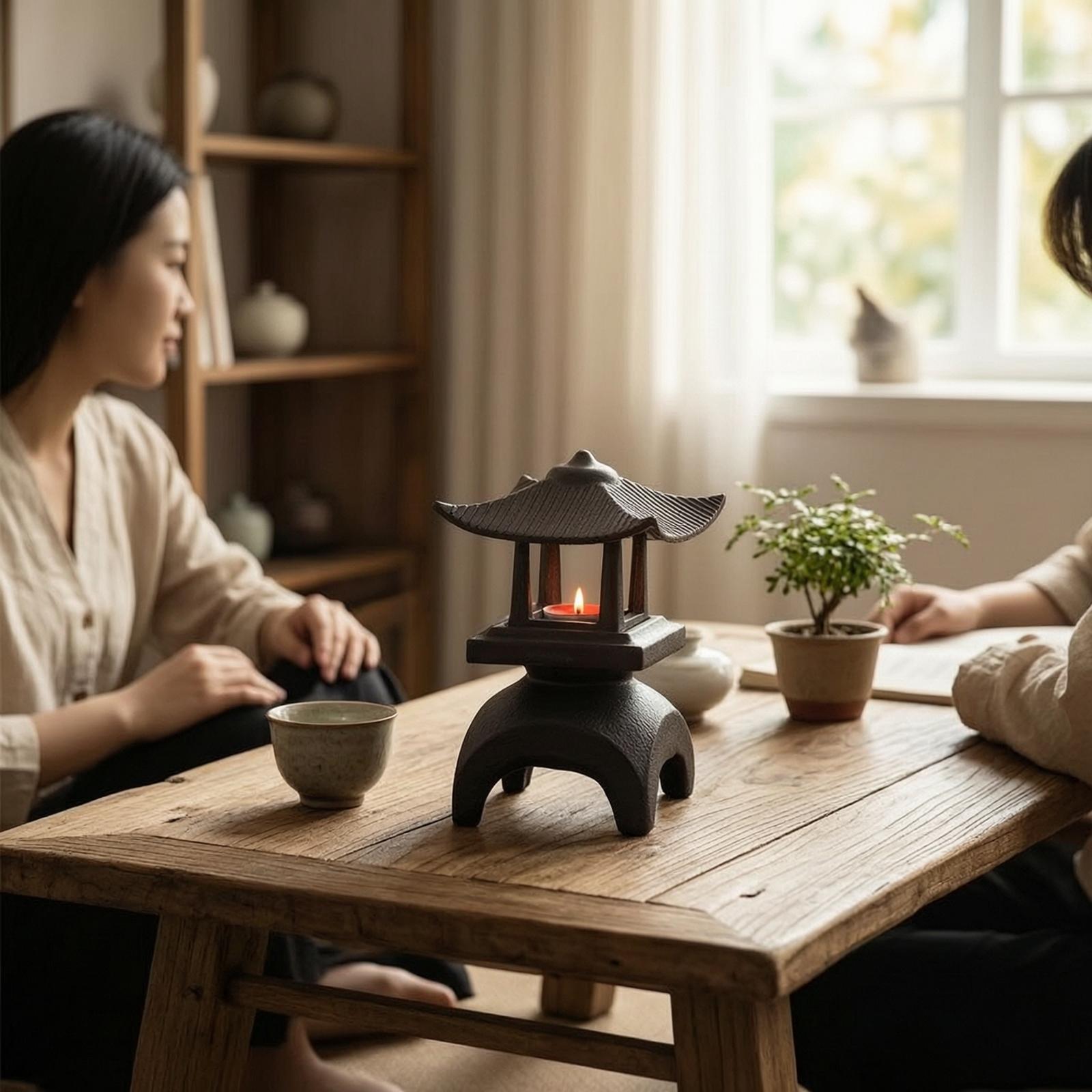 โคมไฟเหล็กหล่อสำหรับตั้งโต๊ะ ท - Candle Holder Decor บทวิจารณ์และราคา