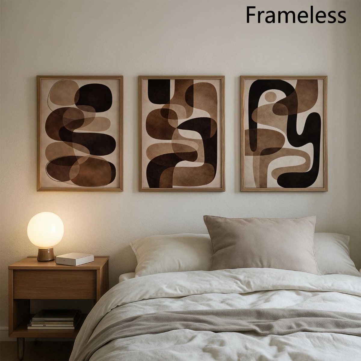 ภาพพิมพ์ 2D แบบแบน 3 ชิ้น สไตล - Abstract Canvas Set บทวิจารณ์และราคา